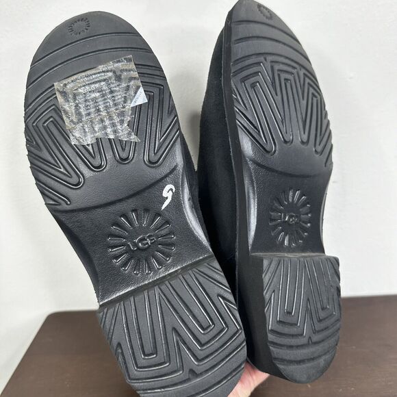 Ugg Syden Black Suede Sheepskin Boots 1120702 Women's 8.5 - Picture 6 of 12